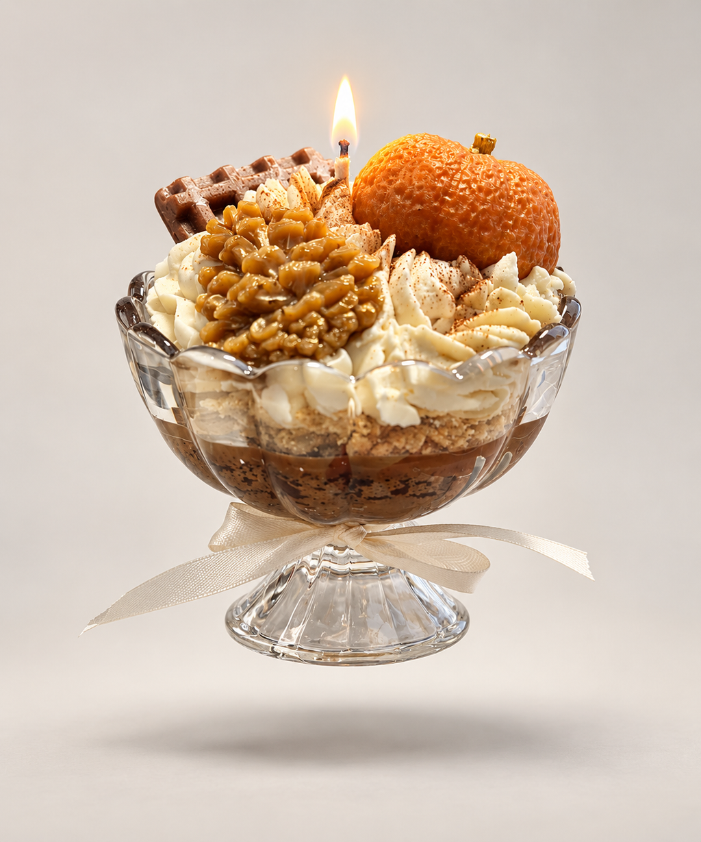 Fall Ice Cream Candle