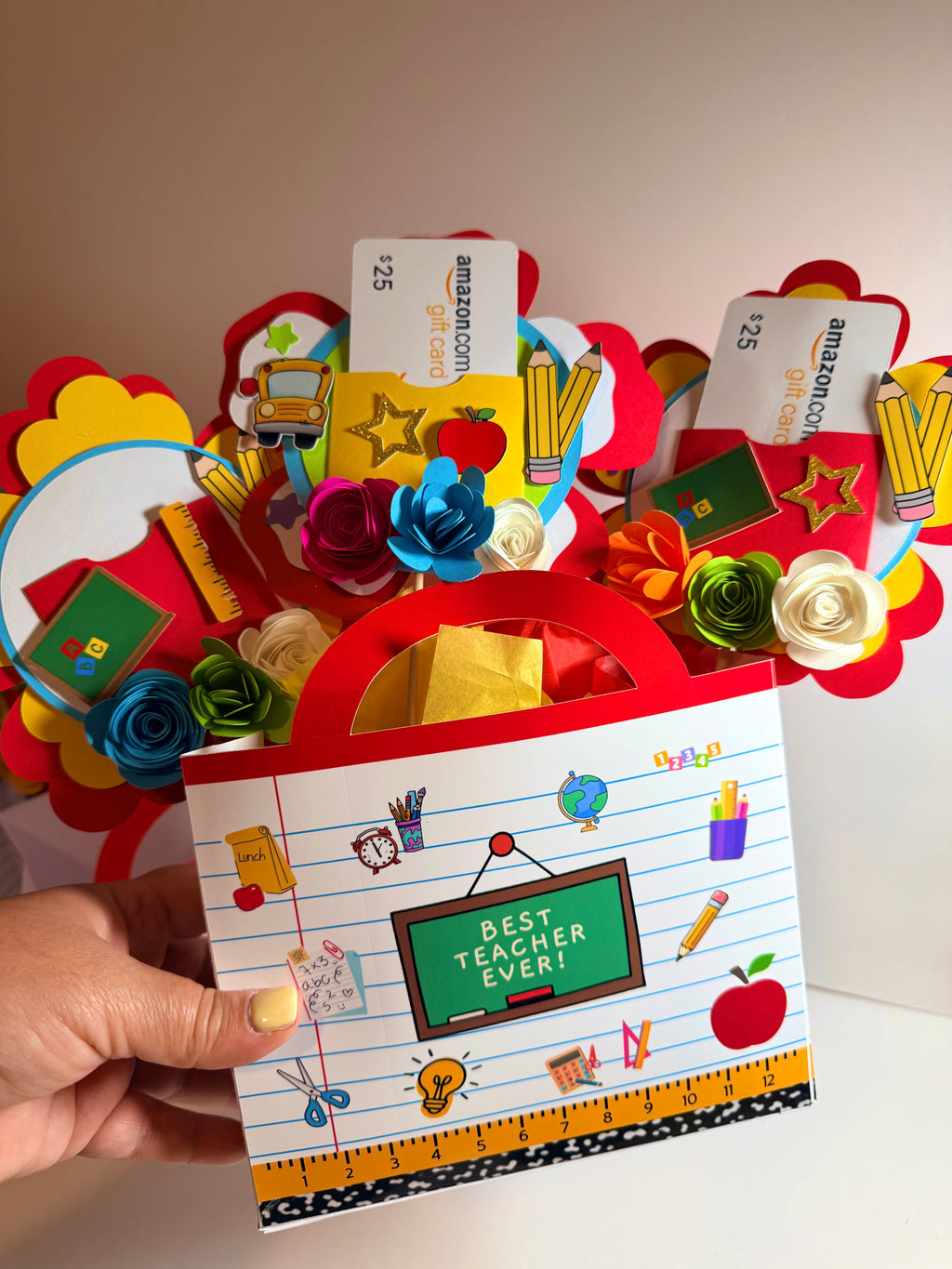 Teacher Appreciation Gift Bag with Paper Flowers